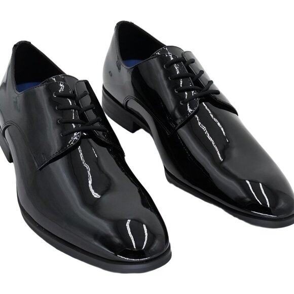 Kenneth Cole Men\'s Hogart Patent Derby Dress Shoes Black 12M main image 4